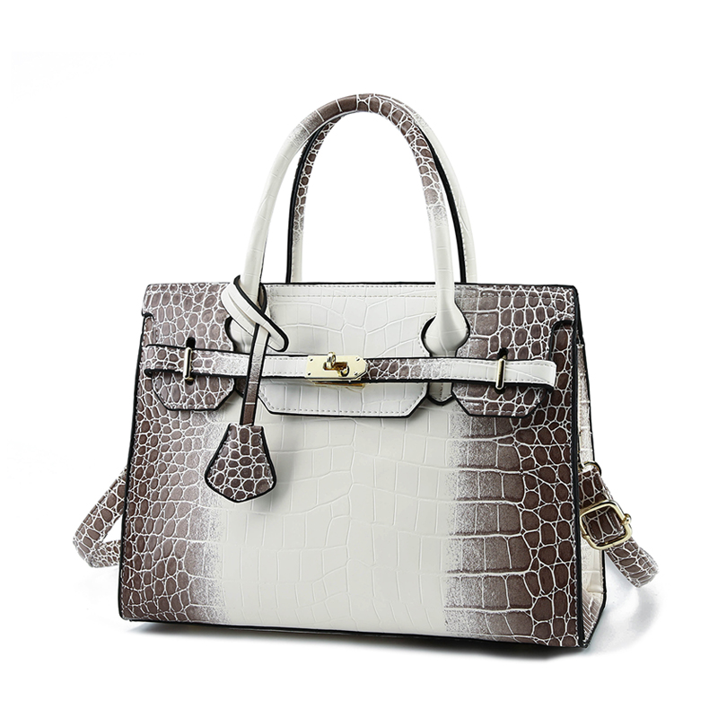 Woven Padlock Satchel with Wallet